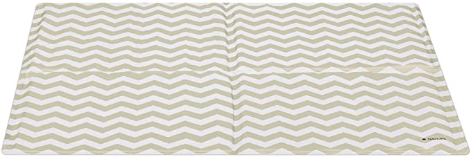 Navaris Pet Cooling Mat - Στρώμα Ψύξης για Κατοικίδια - Design Zig Zag - ‎96 x 81 x 5cm - Grey - 51184.3