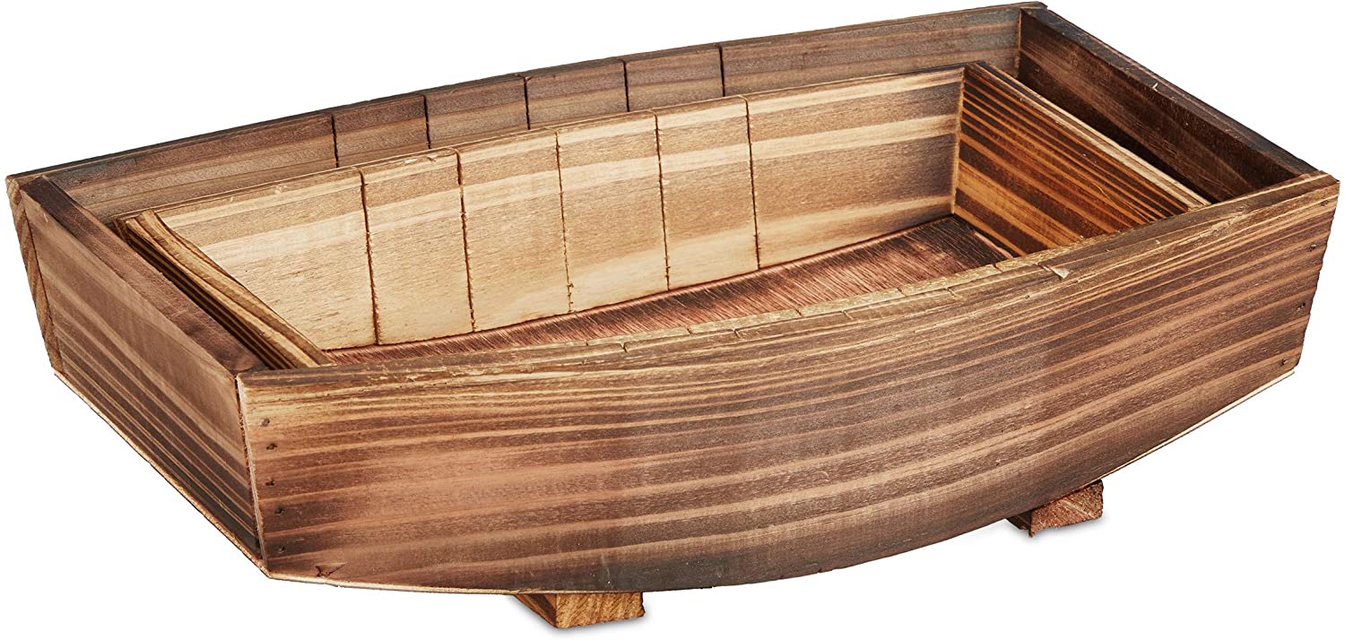 Relaxdays Σετ με 2 Ξύλινα Διακοσμητικά Κασπώ - Natural - 4052025344023