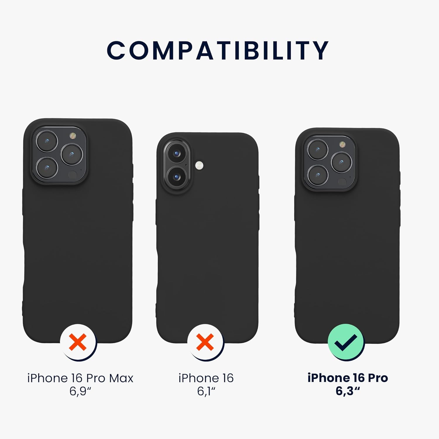 KW iPhone 16 Pro Λεπτή Θήκη Σιλικόνης TPU - Matte Black