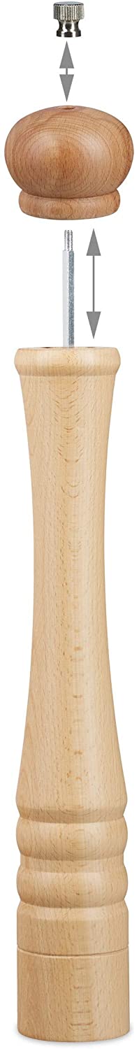 Relaxdays Ξύλινος Μύλος Πιπεριού - Natural - 4052025948344