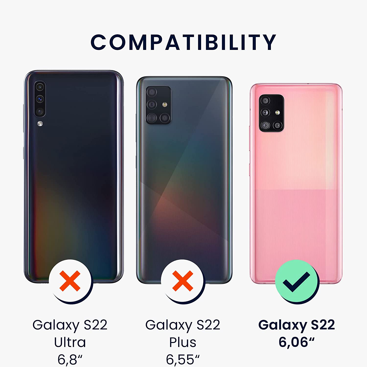 KW Samsung Galaxy S22 - Τρεις Μεμβράνες Προστασίας Οθόνης - Διάφανες - 56755.1