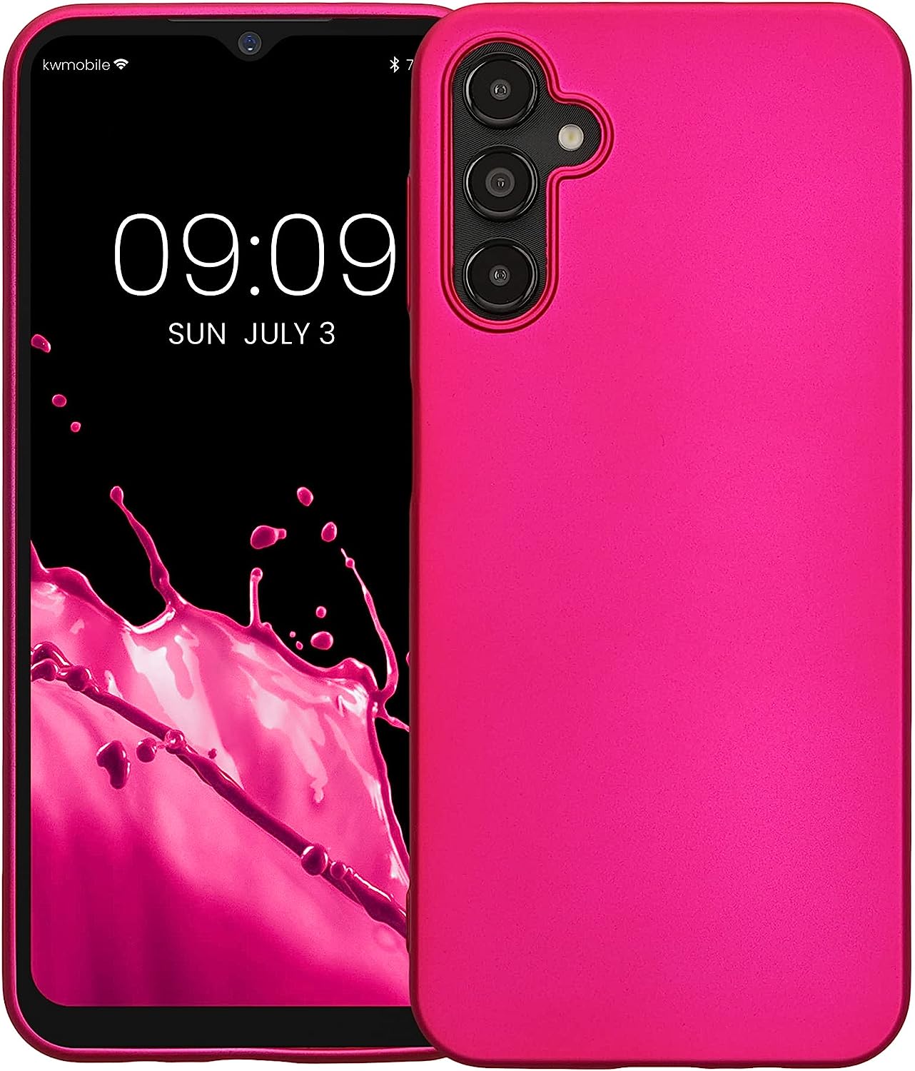 KW Samsung Galaxy A14 5G Θήκη Σιλικόνης TPU - Metallic Pink - 61163.65