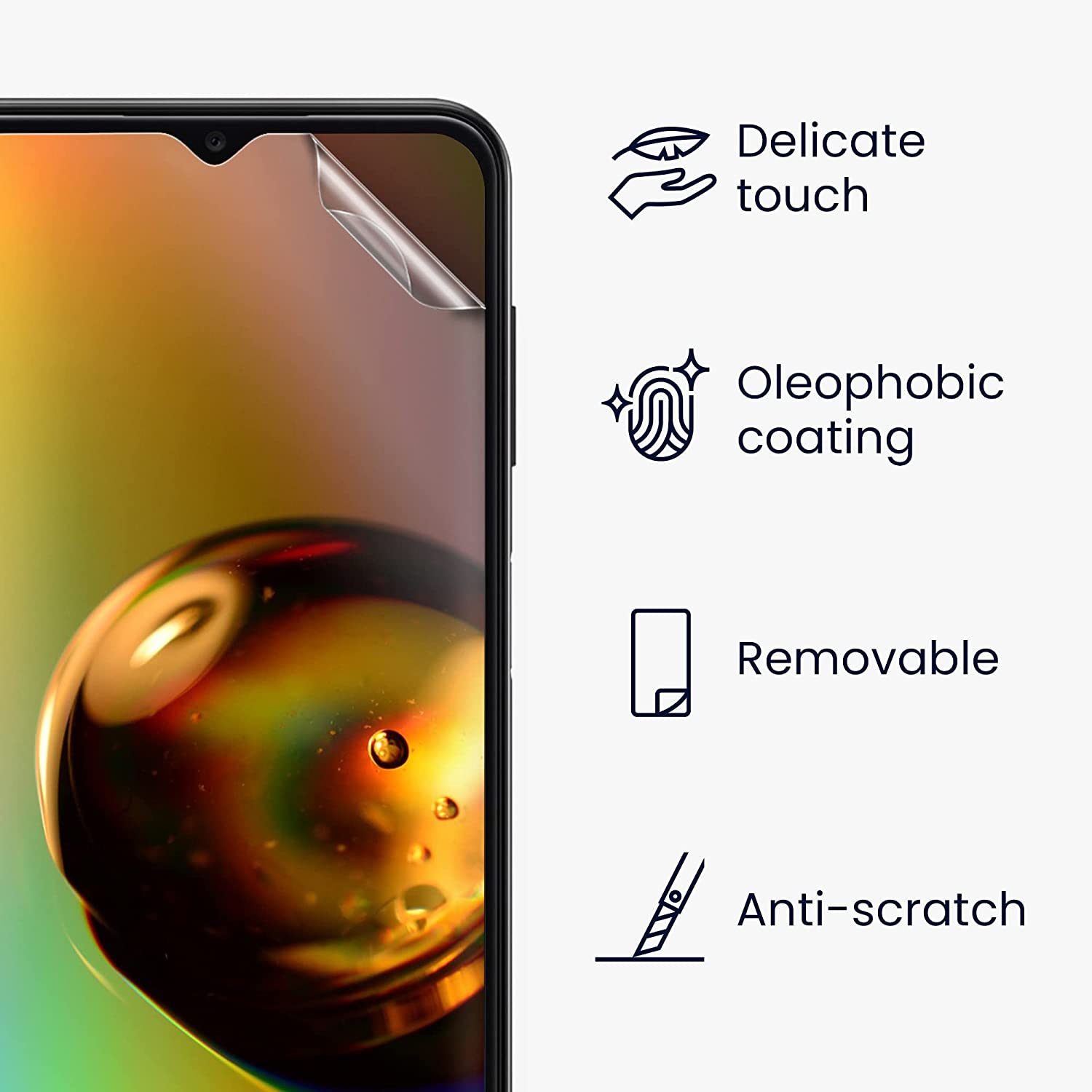 KW Samsung Galaxy A13 4G - Τρεις Μεμβράνες Προστασίας Οθόνης - Διάφανες - 57868.1