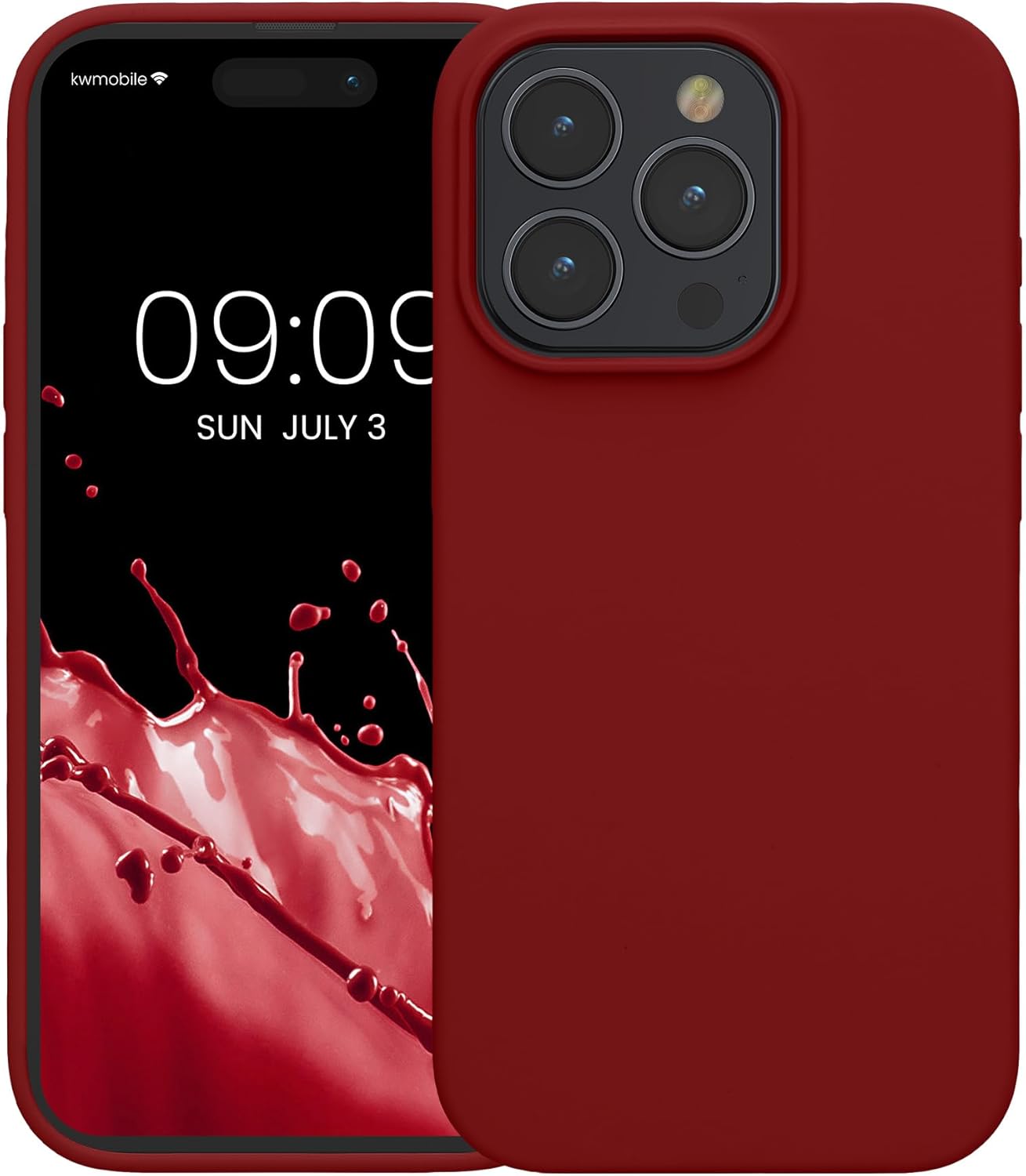 KW iPhone 15 Pro Max Θήκη Σιλικόνης Rubberized TPU - Rhubarb Red