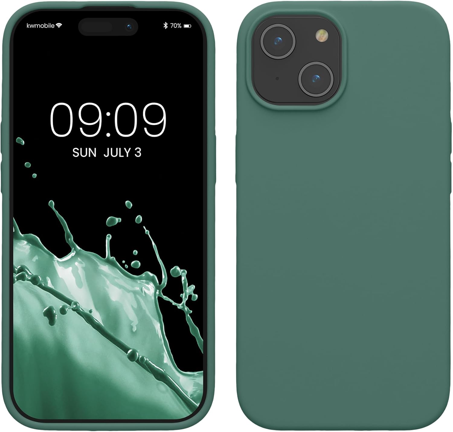 KW iPhone 15 Θήκη Σιλικόνης Rubberized TPU - Fir Green