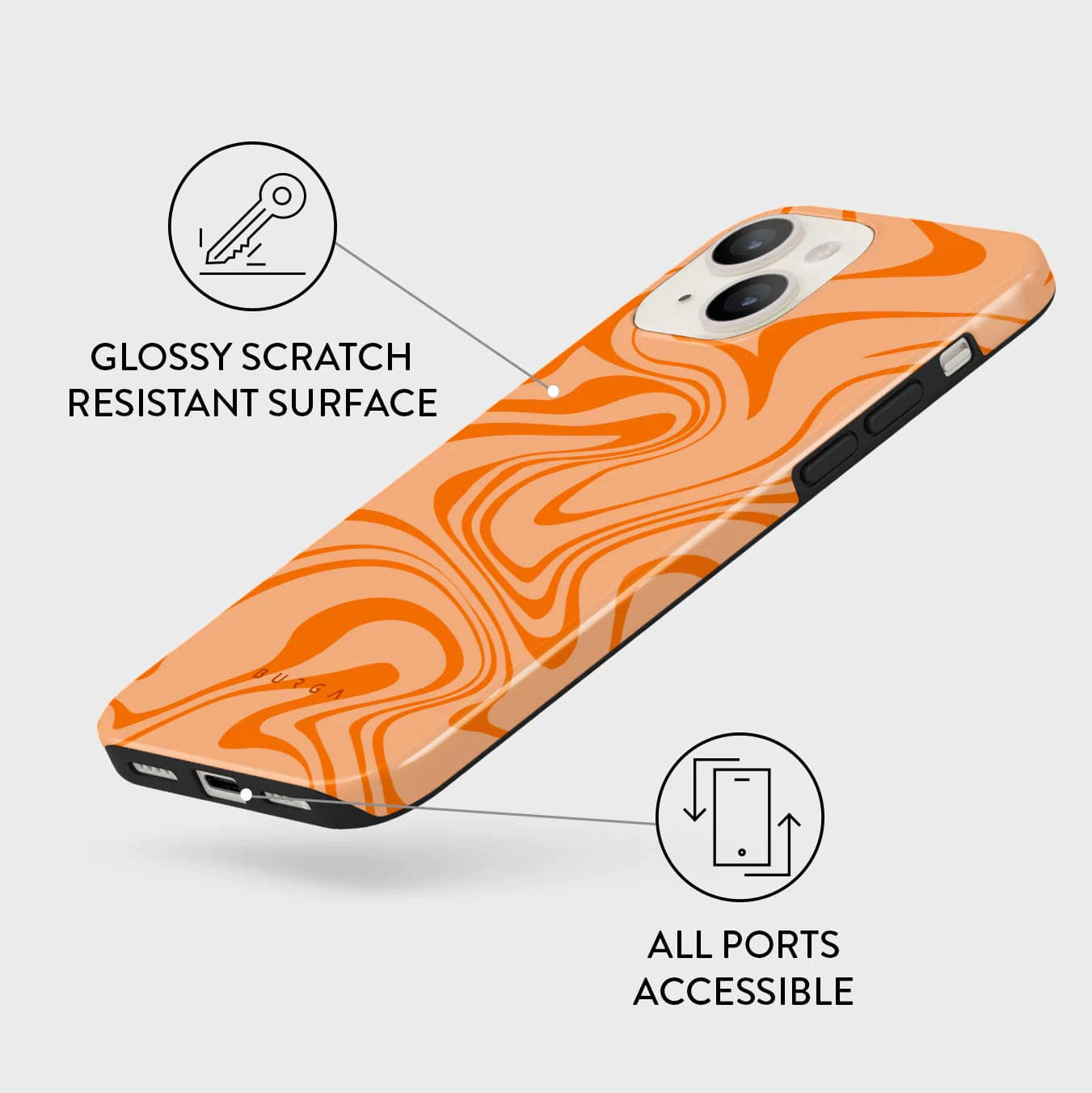 Burga iPhone 14 Fashion Tough Σκληρή Θήκη - High Vibrations