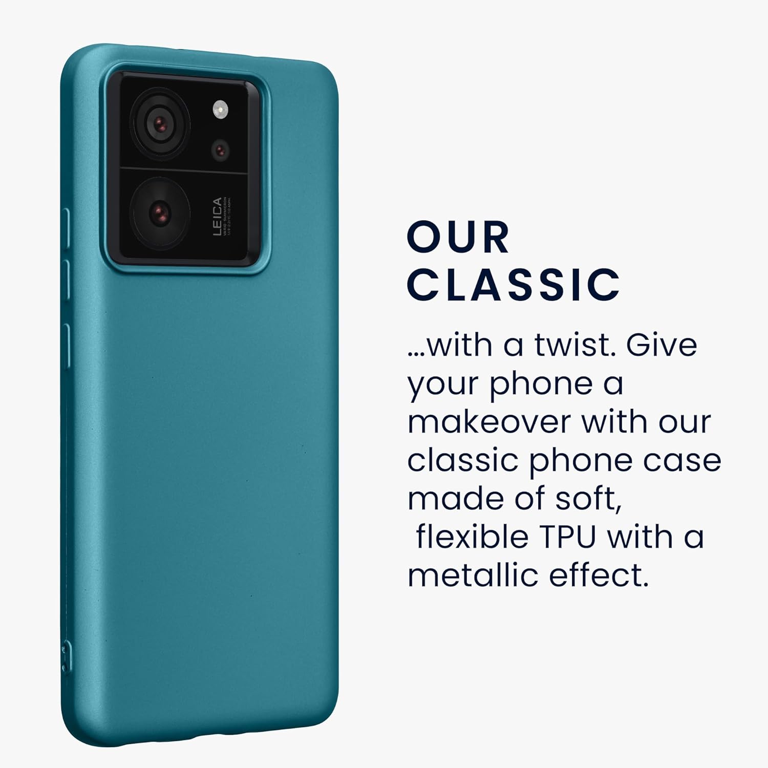 KW Xiaomi 13T / 13T Pro Θήκη Σιλικόνης TPU - Metallic Caribbean Blue