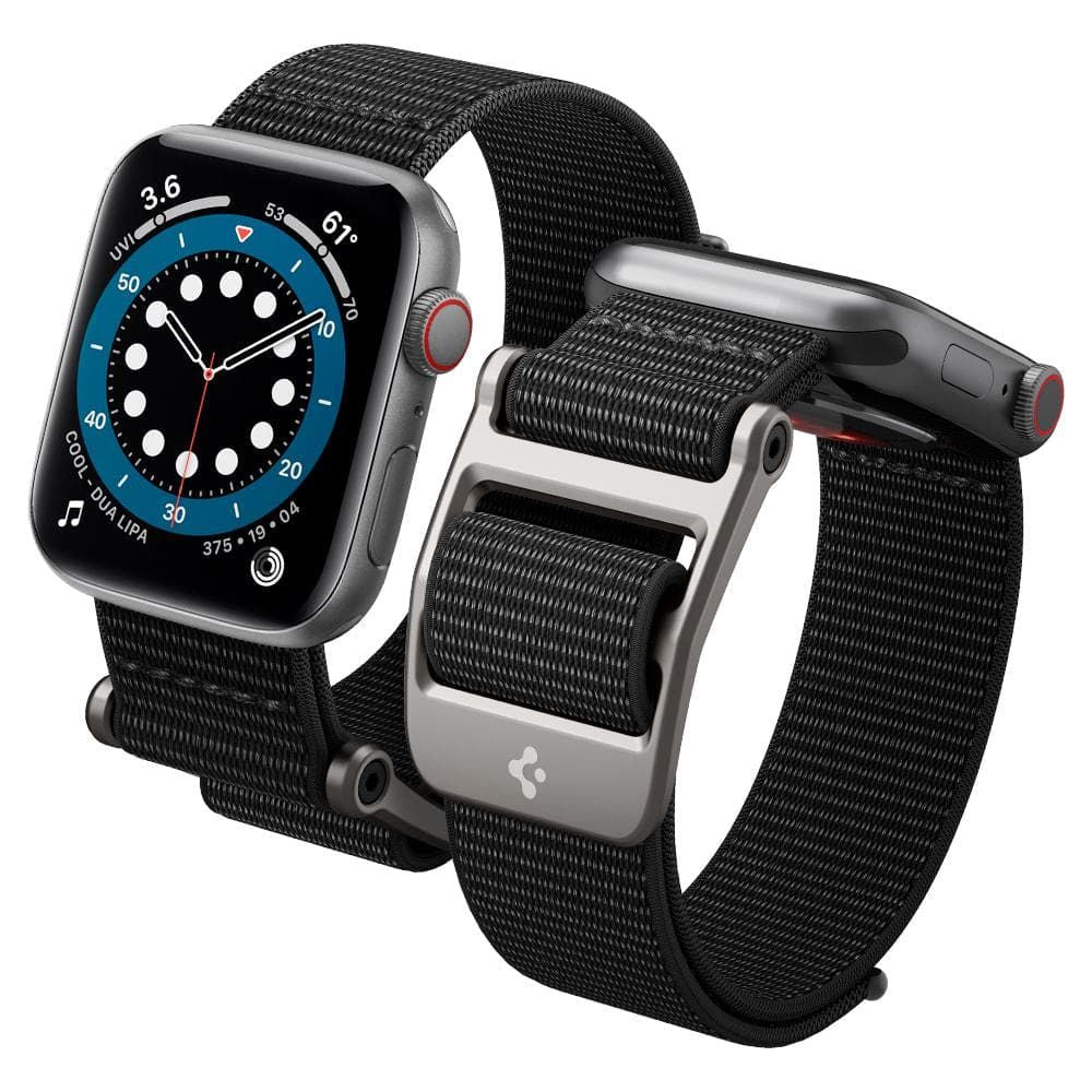 Spigen Λουράκι Apple Watch 4/5/6/7/8/9/10/11 - SE (1/2/3) - ULTRA (1/2/3) - 44/45/46/49mm DuraPro Flex - Black