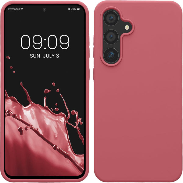 KW Samsung Galaxy S24 FE Θήκη Σιλικόνης Rubberized TPU - Dark Rose