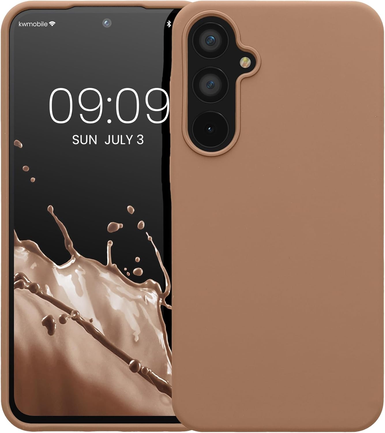 KW Samsung Galaxy A55 5G Θήκη Σιλικόνης Rubberized TPU - Cappuccino
