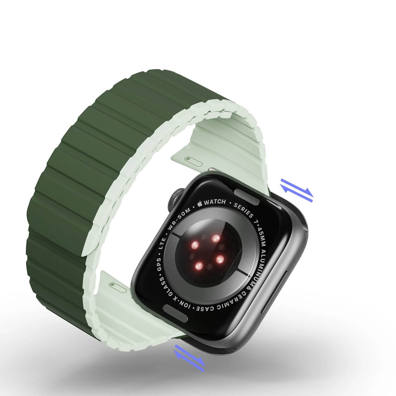 Dux Ducis Λουράκι Apple Watch 2/3/4/5/6/7/8/9/10/11 - SE (1/2/3) - 38/40/41/42mm Magnetic Strap LD Version Μαγνητικό Σιλικόνης - Green