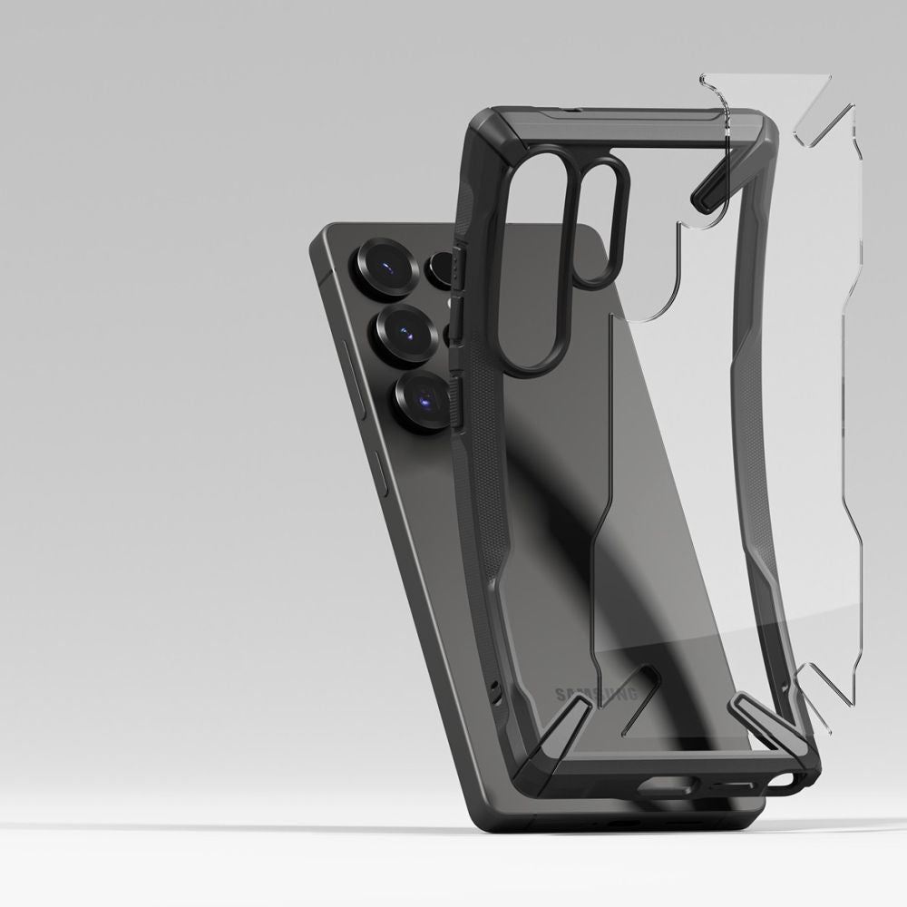 Ringke Samsung Galaxy S25 Ultra Fusion X Σκληρή Θήκη με Πλαίσιο Σιλικόνης - Black / Διάφανη