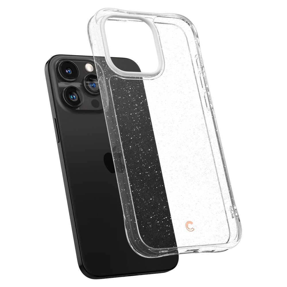 Spigen Cyrill iPhone 15 Pro Cecile Σκληρή Θήκη με Πλαίσιο Σιλικόνης - Glitter Clear