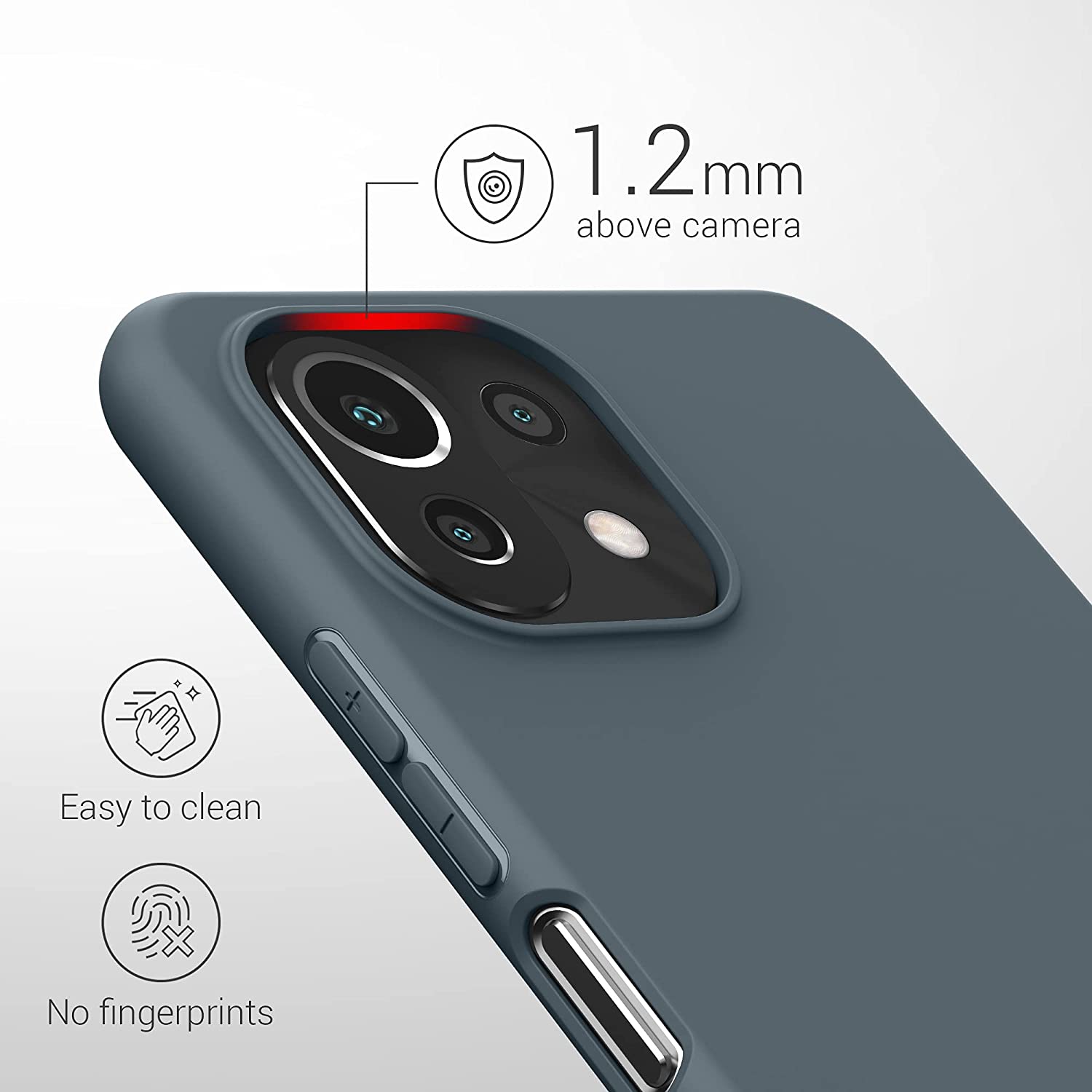 KW Xiaomi Mi 11 Lite / Mi 11 Lite 5G Θήκη Σιλικόνης TPU - Slate Grey - 54726.202