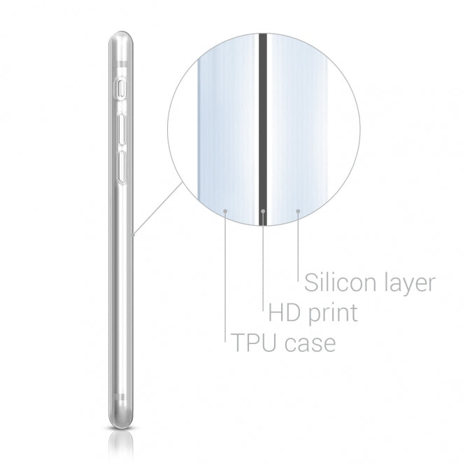 KW iPhone SE 2022 / SE 2020 / 7 / 8 Θήκη Σιλικόνης TPU Design Indian Sun - White / Pink - Διάφανη - 39466.01