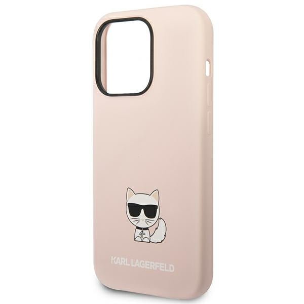 Karl Lagerfeld iPhone 14 Pro Silicone Choupette Body Θήκη Σιλικόνης - Light Pink - KLHCP14LSLCTPI