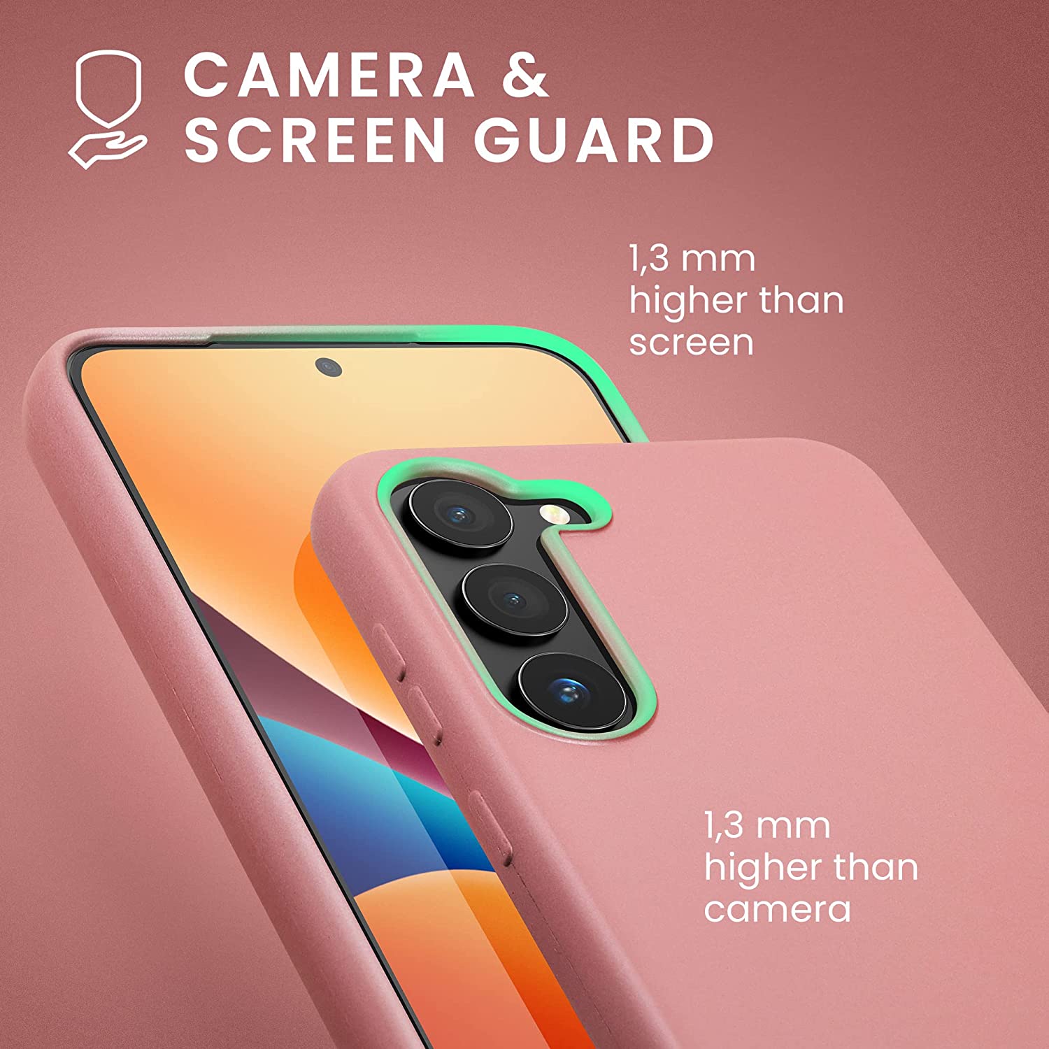 KW Samsung Galaxy S23 Θήκη Σιλικόνης TPU - Metallic Rose Gold - 60312.31