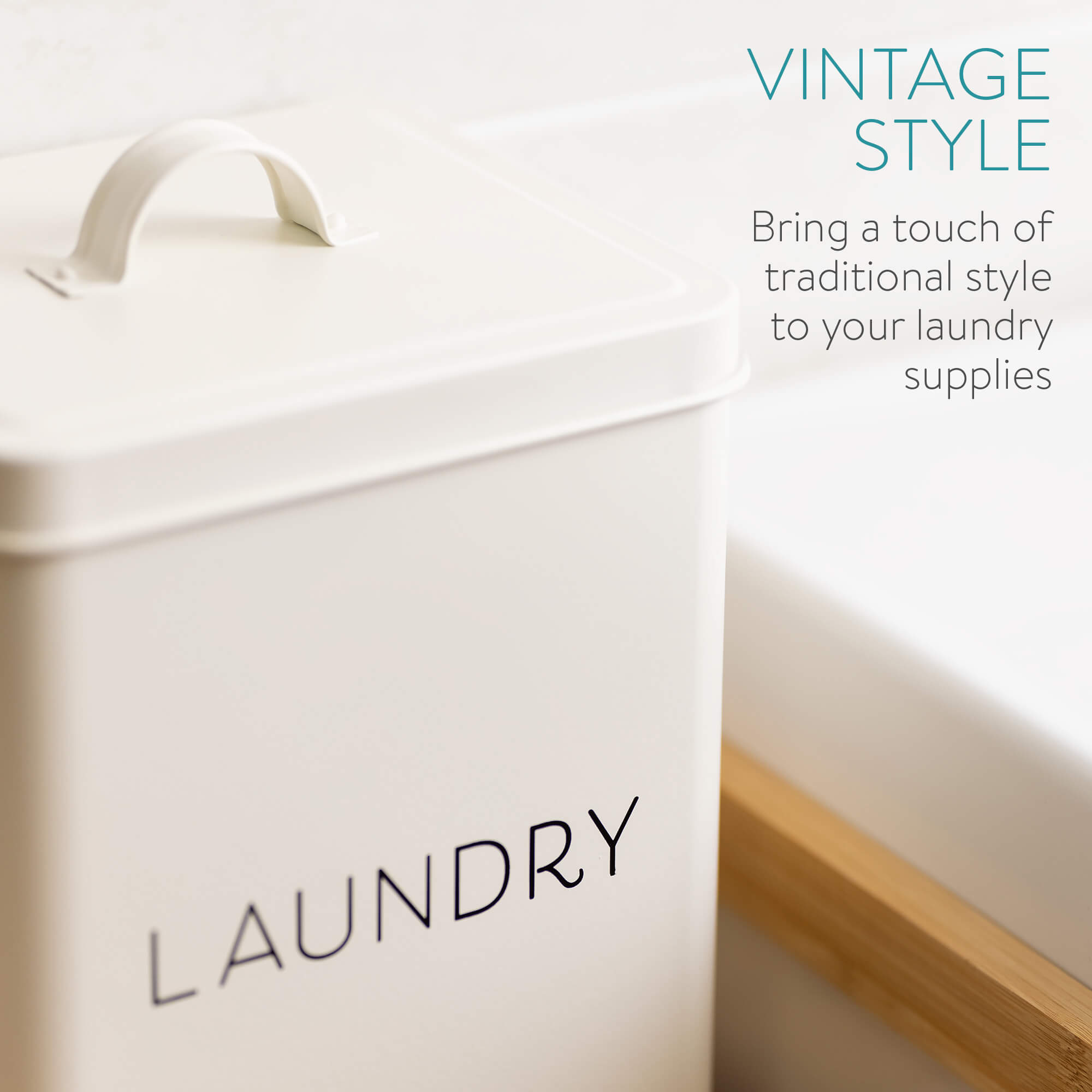 Navaris Κουτί Αποθήκευσης Απορρυπαντικού Πλυντηρίου - Cream - 54966.02