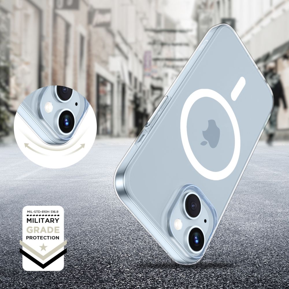 Tech-Protect iPhone 15 Flexair Θήκη Σιλικόνης TPU με MagSafe - Διάφανη