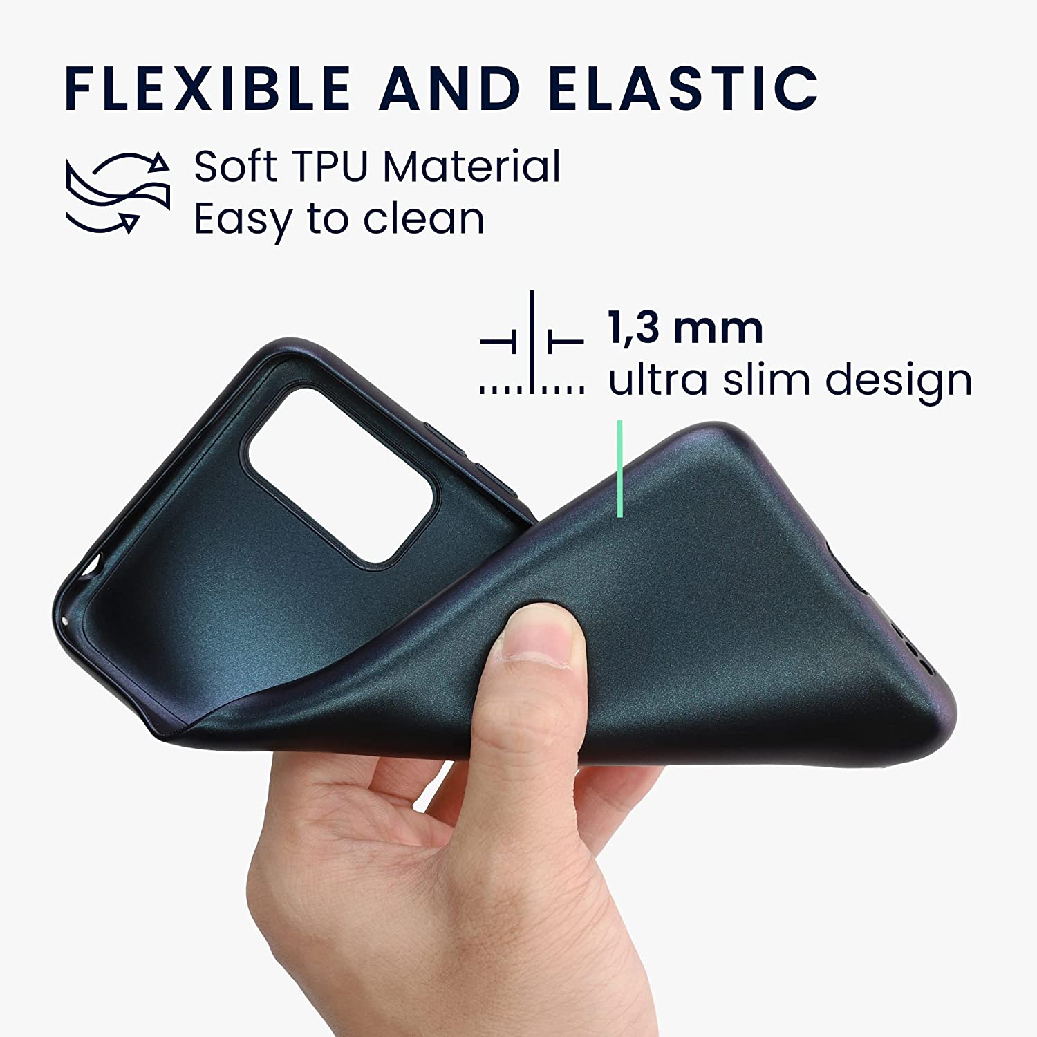 KW Xiaomi Redmi Note 10 5G / Poco M3 Pro 5G Θήκη Σιλικόνης TPU - Metallic Zodiac Blue - 57664.239