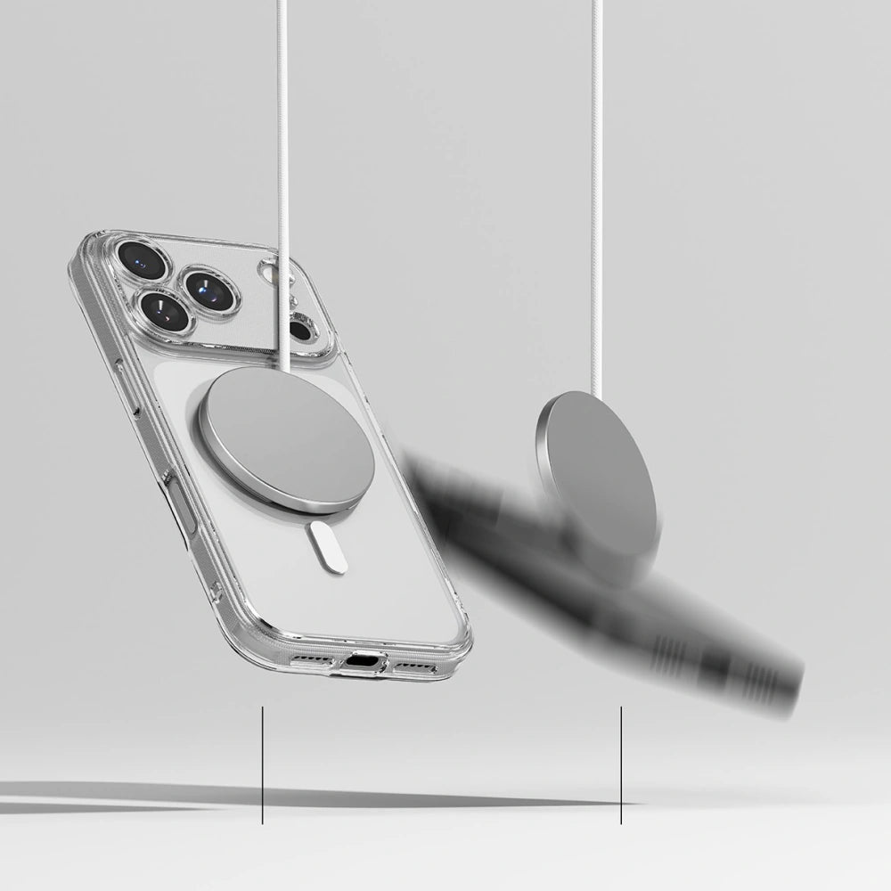 Ringke iPhone 17 Pro - Fusion Magnetic - Σκληρή Θήκη με Πλαίσιο Σιλικόνης και MagSafe - Διάφανη