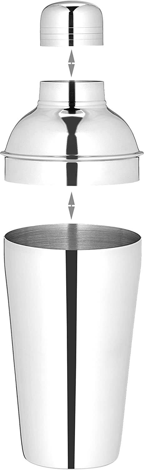 Relaxdays Σετ Κοκτέιλ 5 Τεμαχίων από Ανοξείδωτο Ατσάλι - Silver - 4052025983253