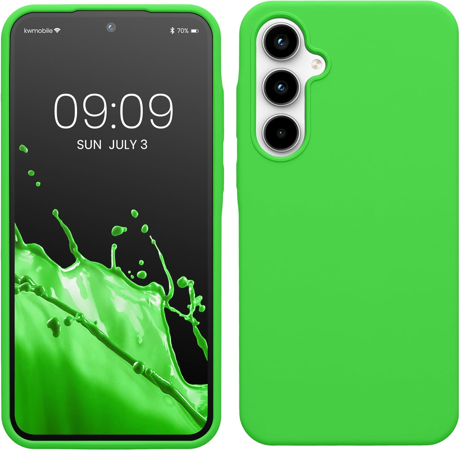 KW Samsung Galaxy A35 5G Θήκη Σιλικόνης Rubberized TPU - Lime Green