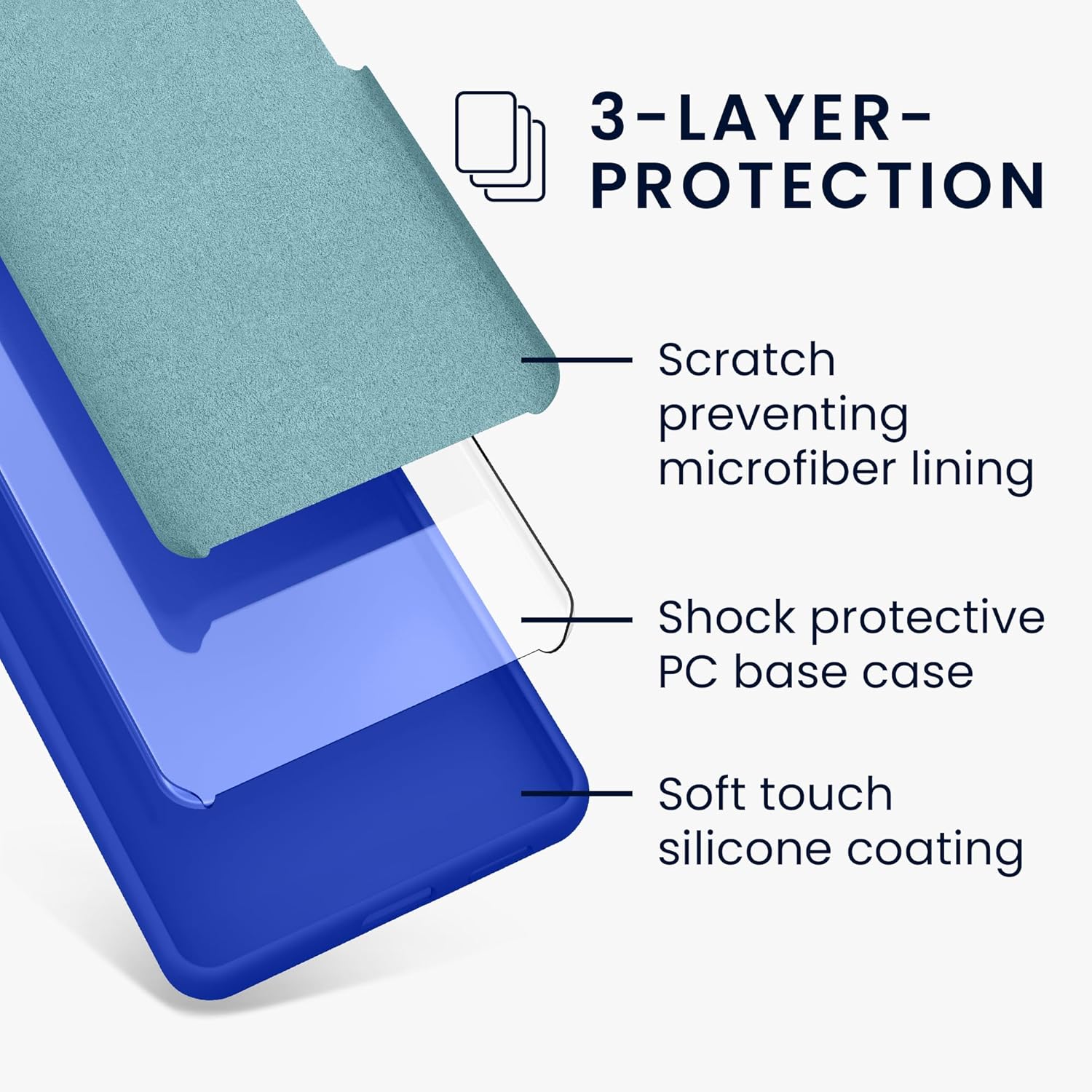 KW iPhone 15 Plus Θήκη Σιλικόνης Rubberized TPU - Baltic Blue