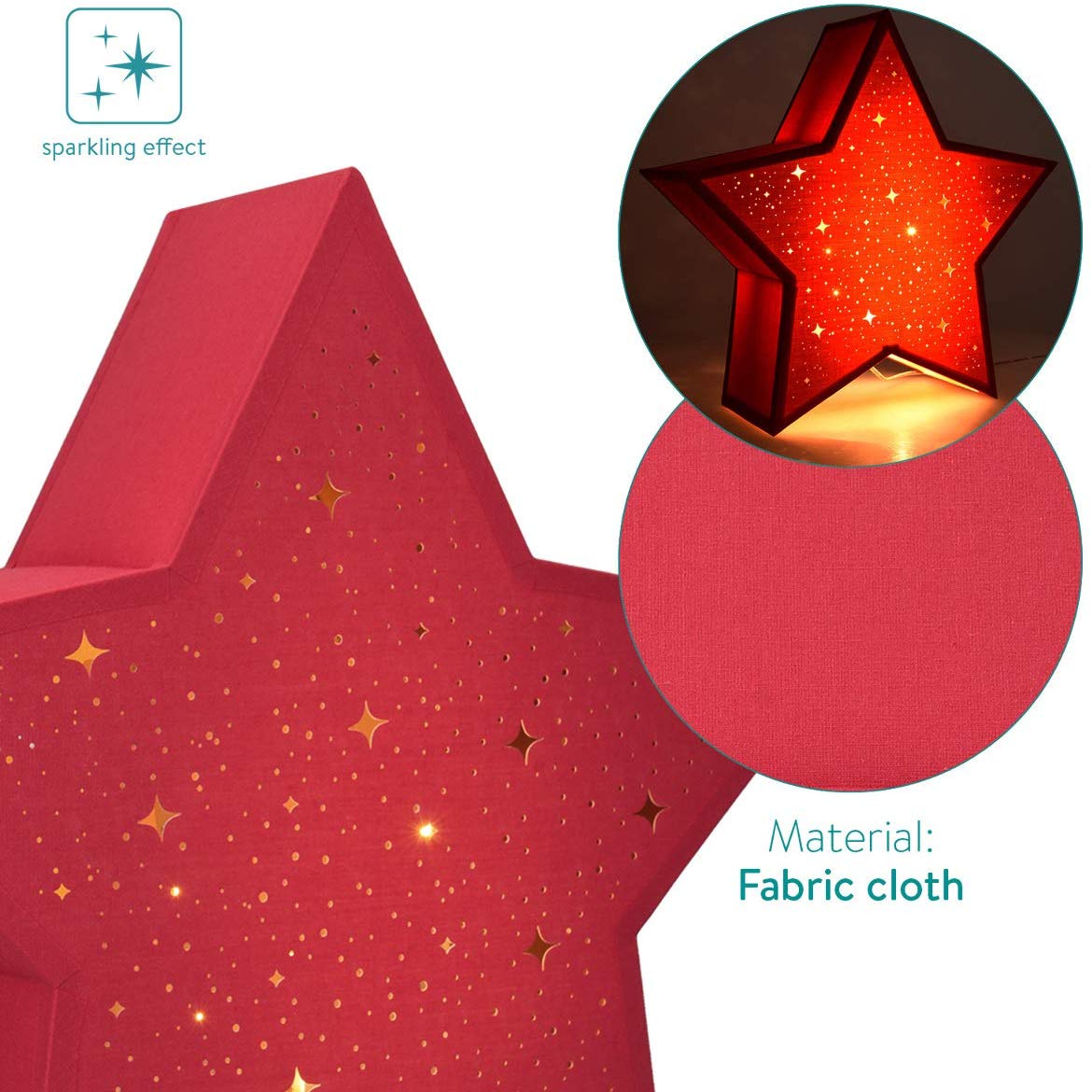 Navaris LED Light Star Φωτιστικό Αστέρι με LED - Red - 49033.09
