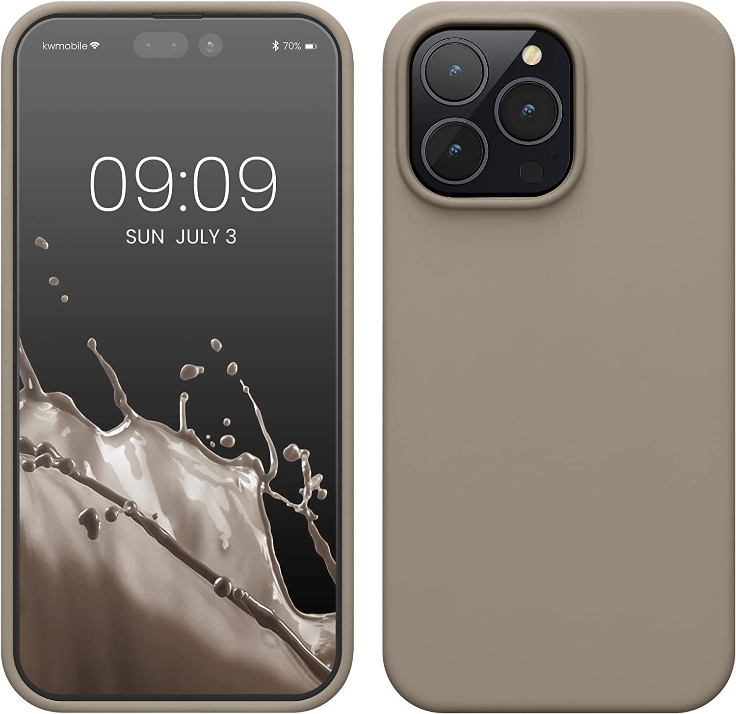 KW iPhone 14 Pro Max Θήκη Σιλικόνης Rubberized TPU - Stone Dust - 59074.155