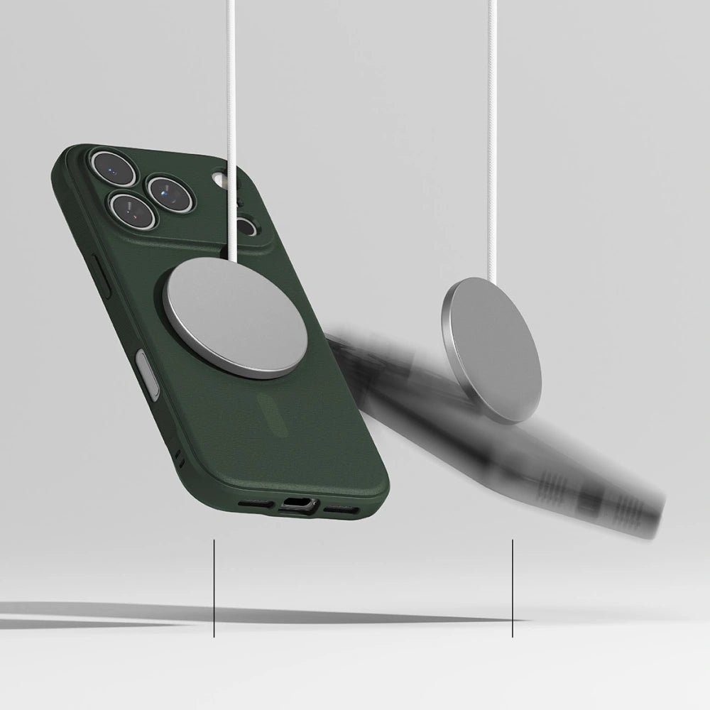 Ringke iPhone 17 Pro - Onyx Magnetic MagSafe Θήκη Σιλικόνης - Dark Green