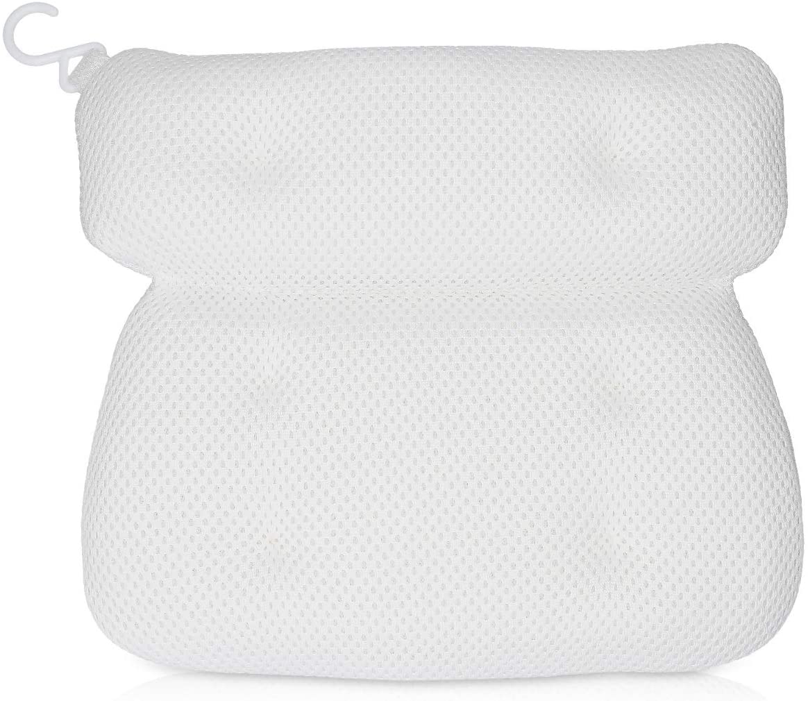 Navaris Bath Pillow for Head Neck Shoulders Αντιολισθητικό Μαξιλάρι Μπάνιου - White - 47493.02