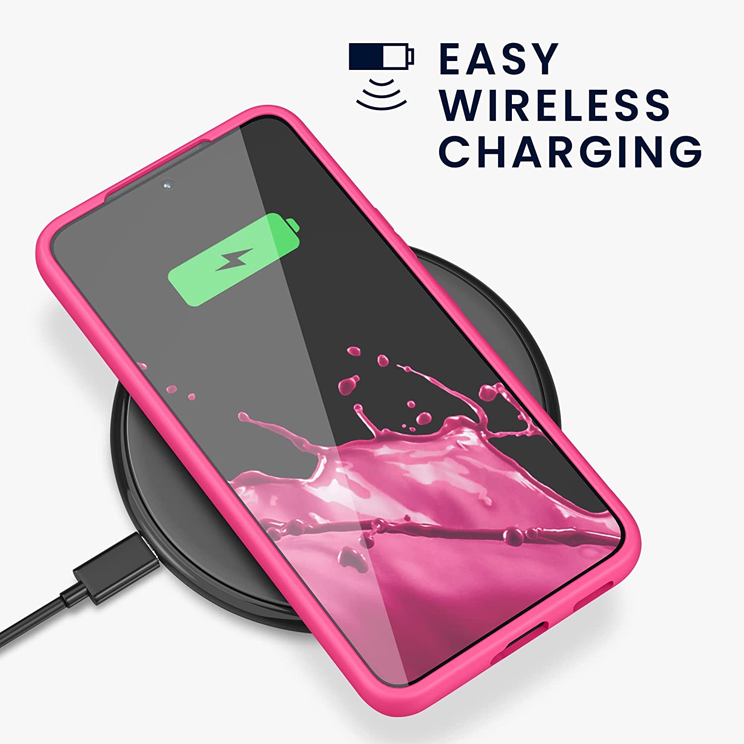 KW Samsung Galaxy S22 Θήκη Σιλικόνης TPU - Neon Pink - 56758.77