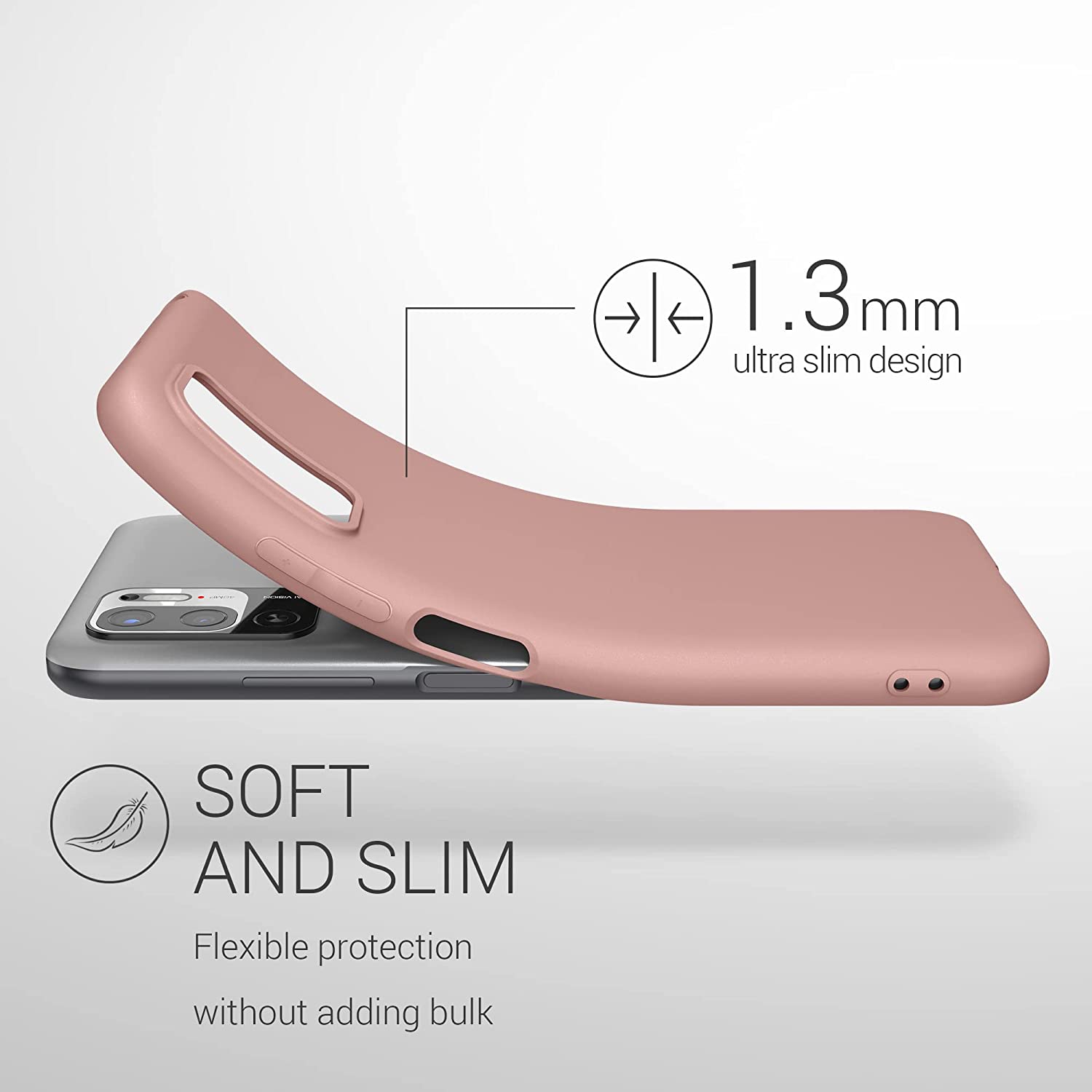 KW Xiaomi Redmi Note 10 5G Θήκη Σιλικόνης TPU - Winter Rose - 54947.193