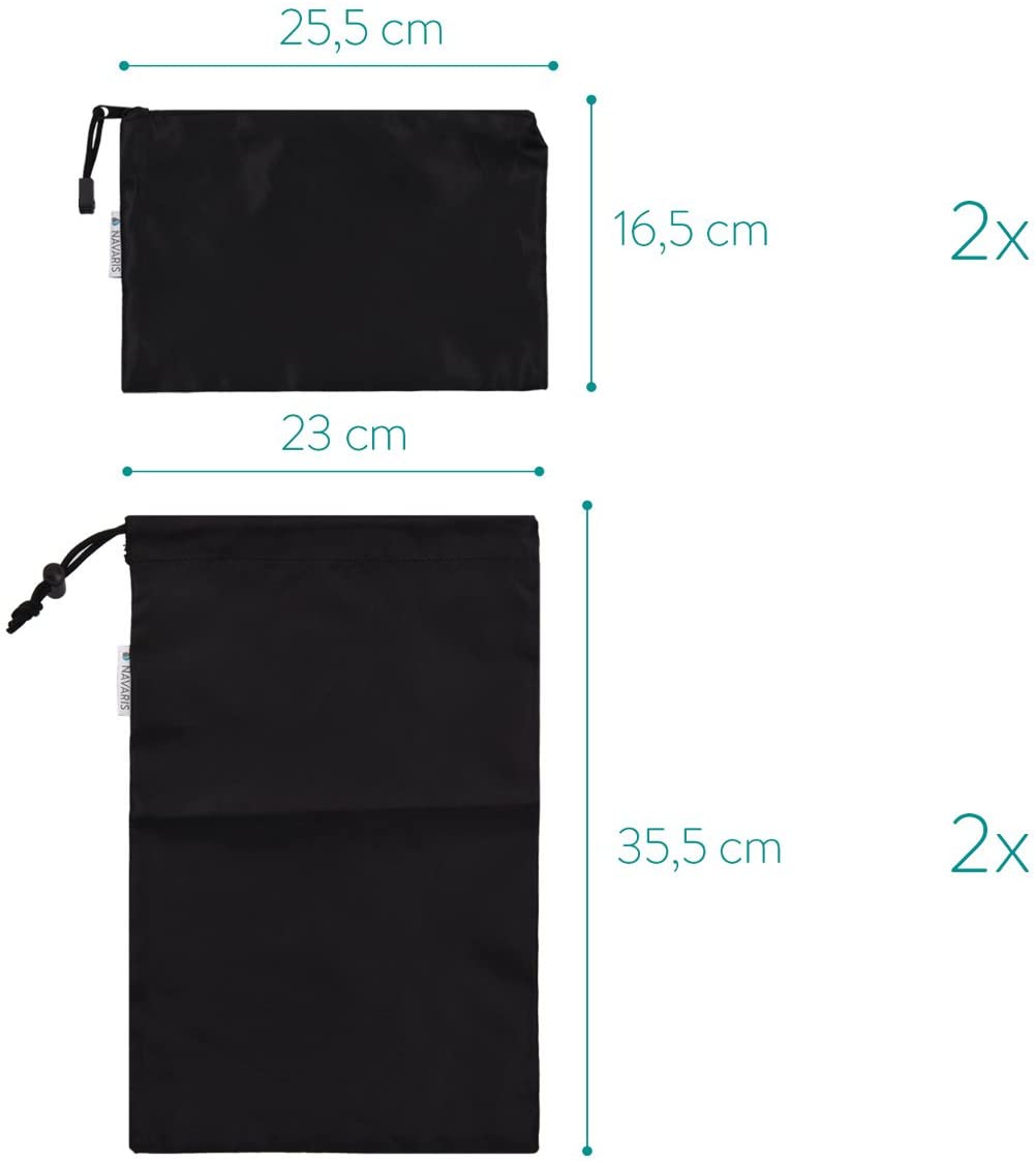 Navaris 7 Set Travel Storage Bags Σετ με 7 Σάκους Ταξιδιού από Πολυεστέρα - Black - 42954