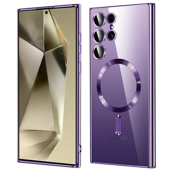 Techsuit Samsung Galaxy S24 Ultra - Luxury Crystal MagSafe - Θήκη Σιλικόνης - Light Purple