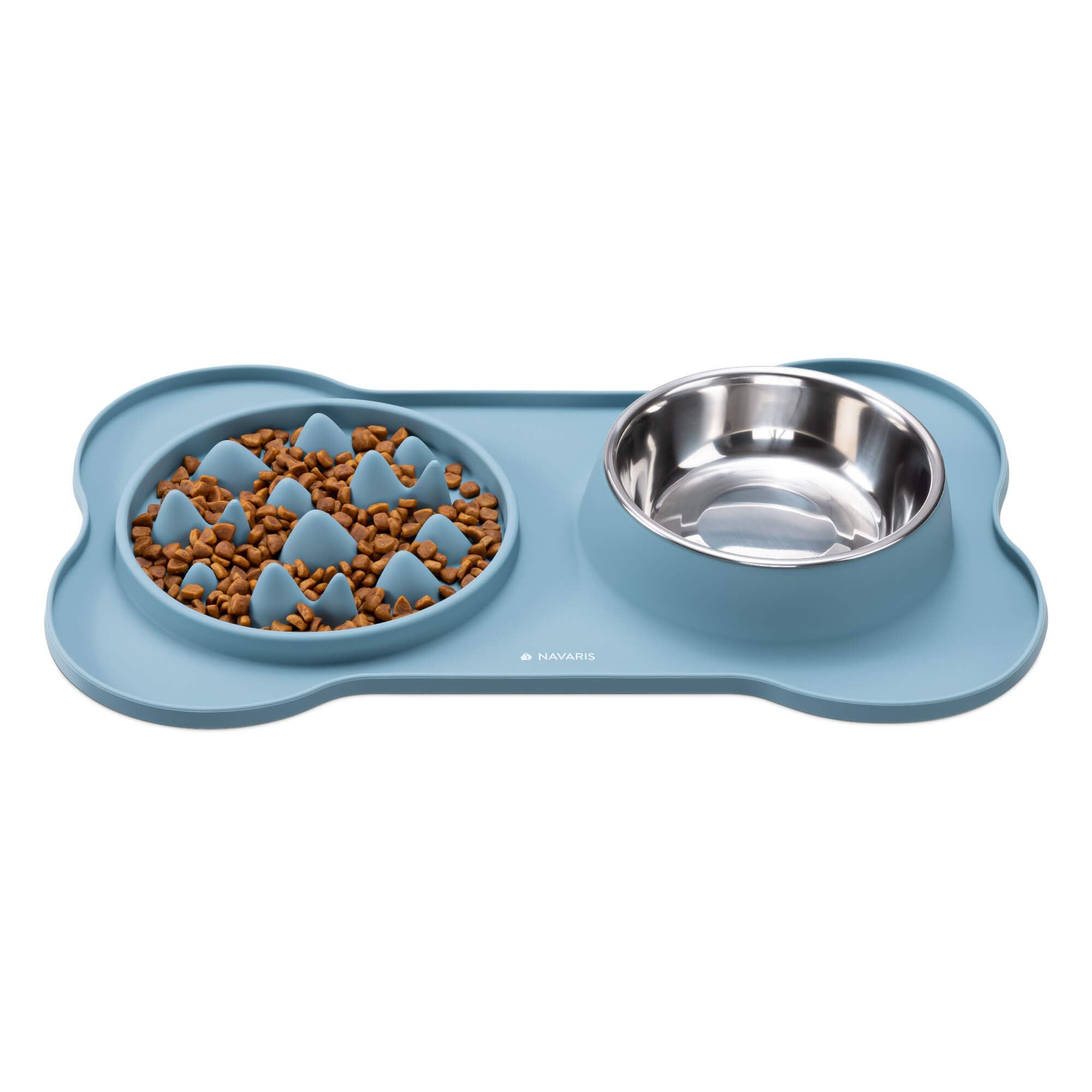 Navaris Slow-Feeder Μπολ Αργής Κατάποσης από Σιλικόνη - Blue - 55133.17