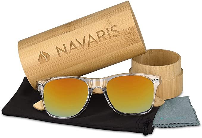 Navaris Unisex Γυαλιά Ηλίου - UV400 - Clear / Light Brown - 40731.03.09