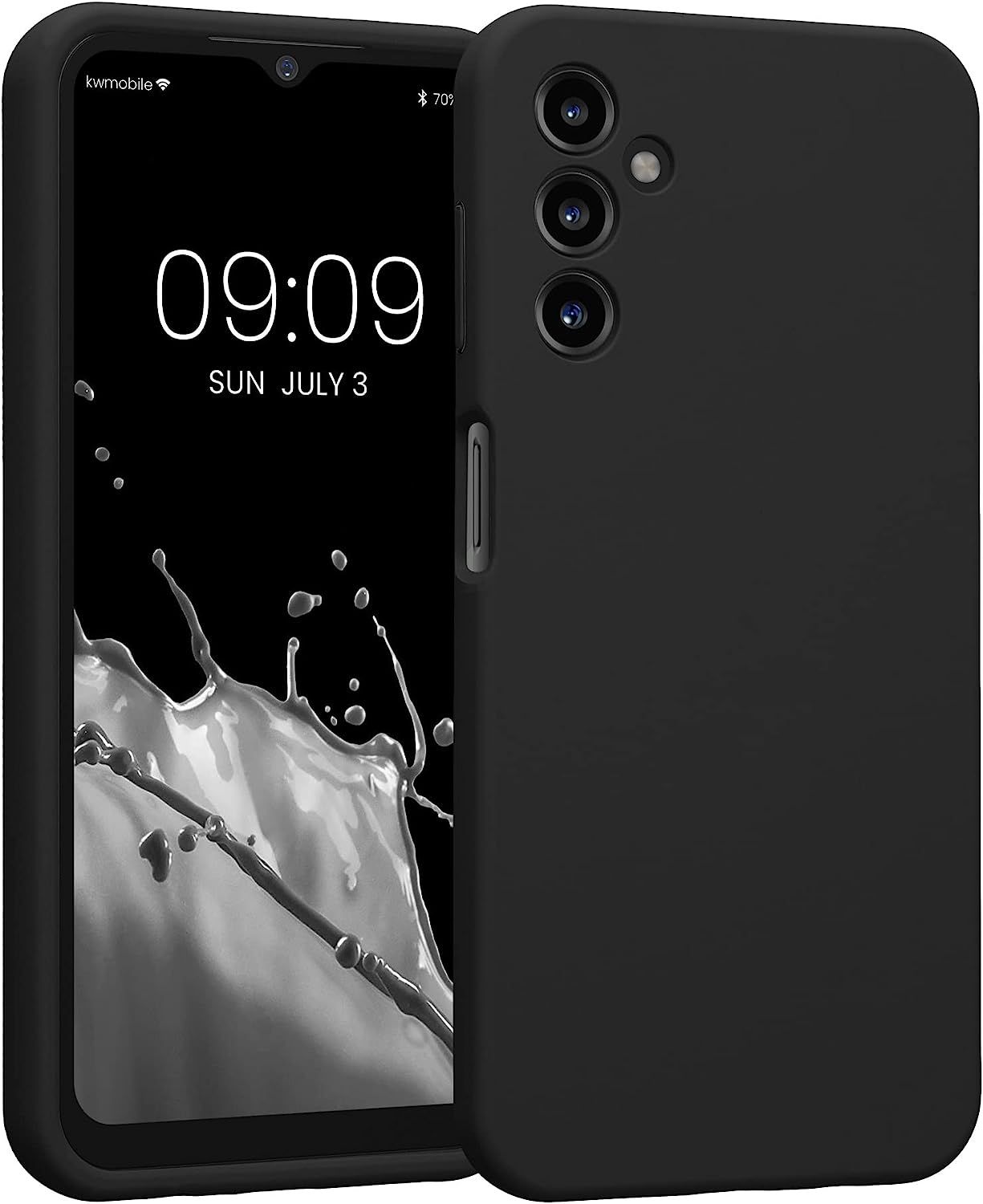 KW Samsung Galaxy A14 5G Θήκη Σιλικόνης Rubber TPU - Black Matte - 60808.47