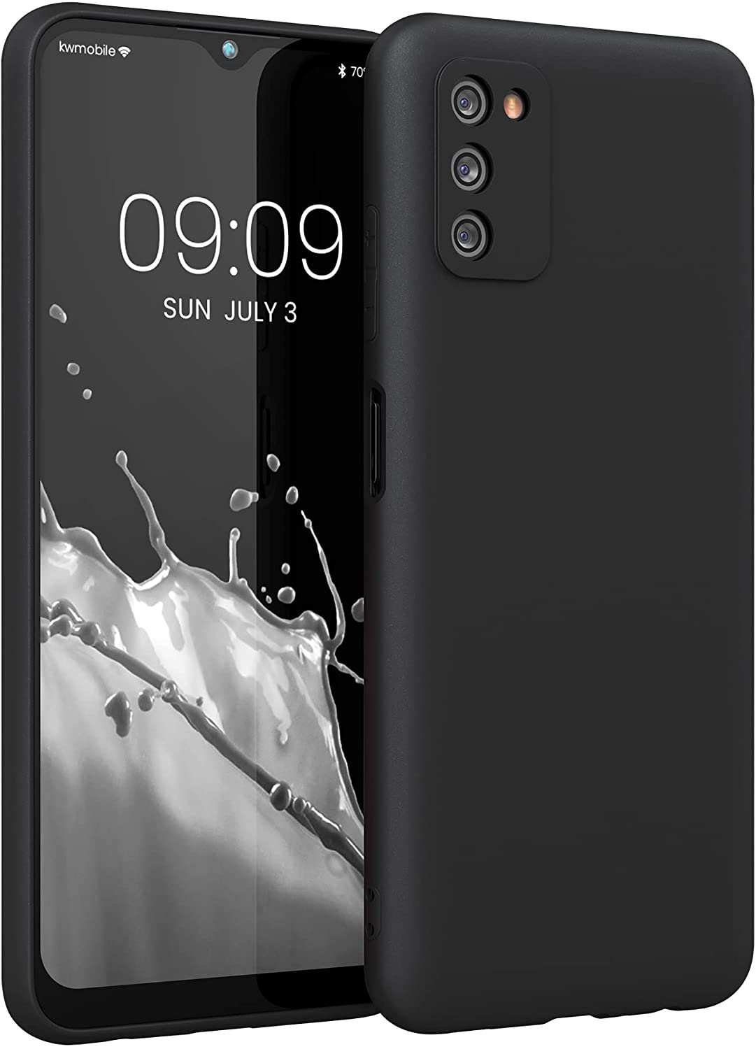 KW Samsung Galaxy A03s Θήκη Σιλικόνης TPU - Matte Black - 56517.47