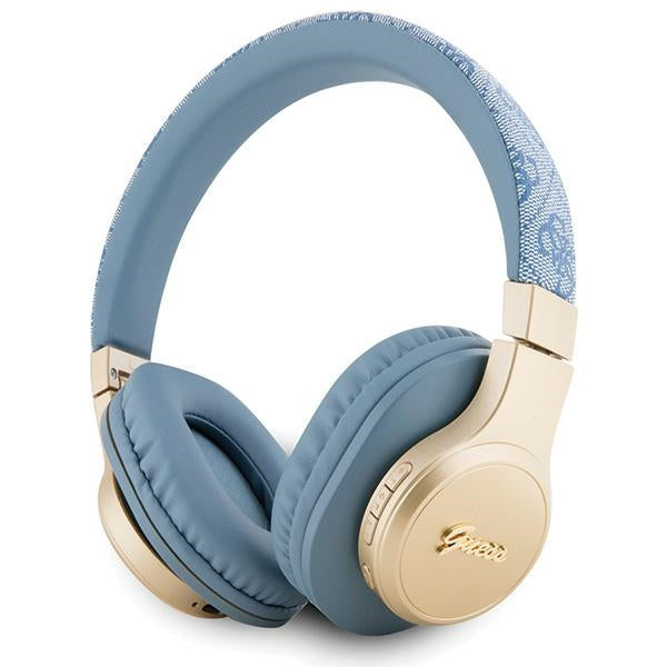 Guess Over-Ear 4G Script - Ασύρματα Bluetooth Ακουστικά - Blue