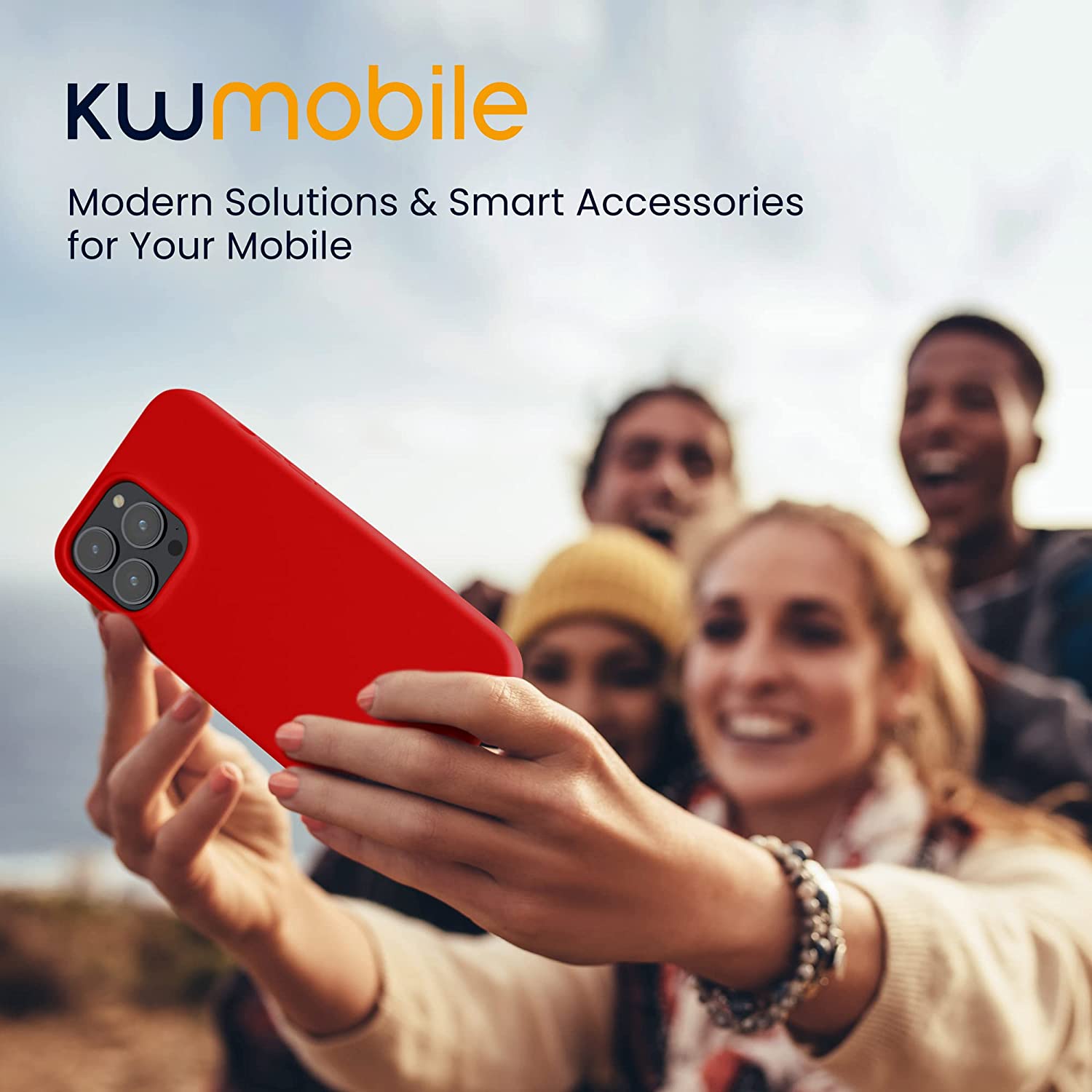 KW iPhone 14 Pro Max Θήκη Σιλικόνης Rubberized TPU - Red - 59074.09