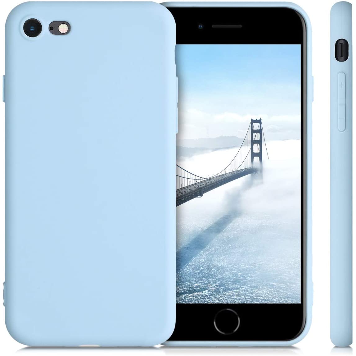KW iPhone SE 2022 / SE 2020 / 7 / 8 Θήκη Σιλικόνης TPU - Pastel Blue - 39458.177
