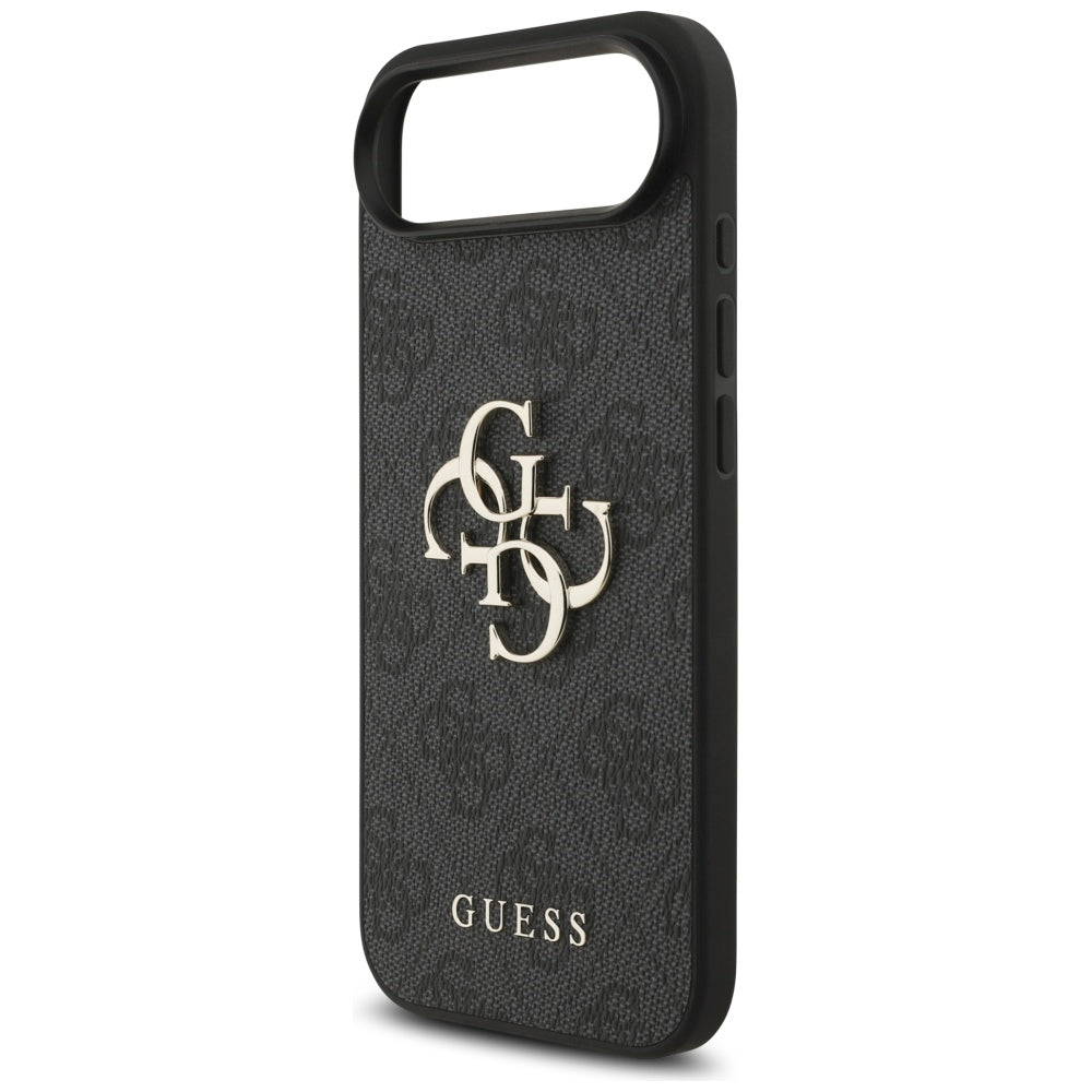 Guess iPhone Air - 4G Strap 4G Classic Logo - Σκληρή Θήκη με Επένδυση Συνθετικού Δέρματος και Λουράκι - Black - GUHCP17MP4GMGSK