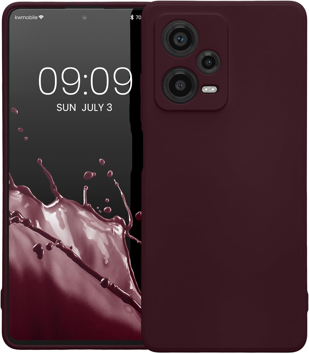 KW Xiaomi Redmi Note 12 Pro+ Θήκη Σιλικόνης Rubberized TPU - Bordeaux Purple