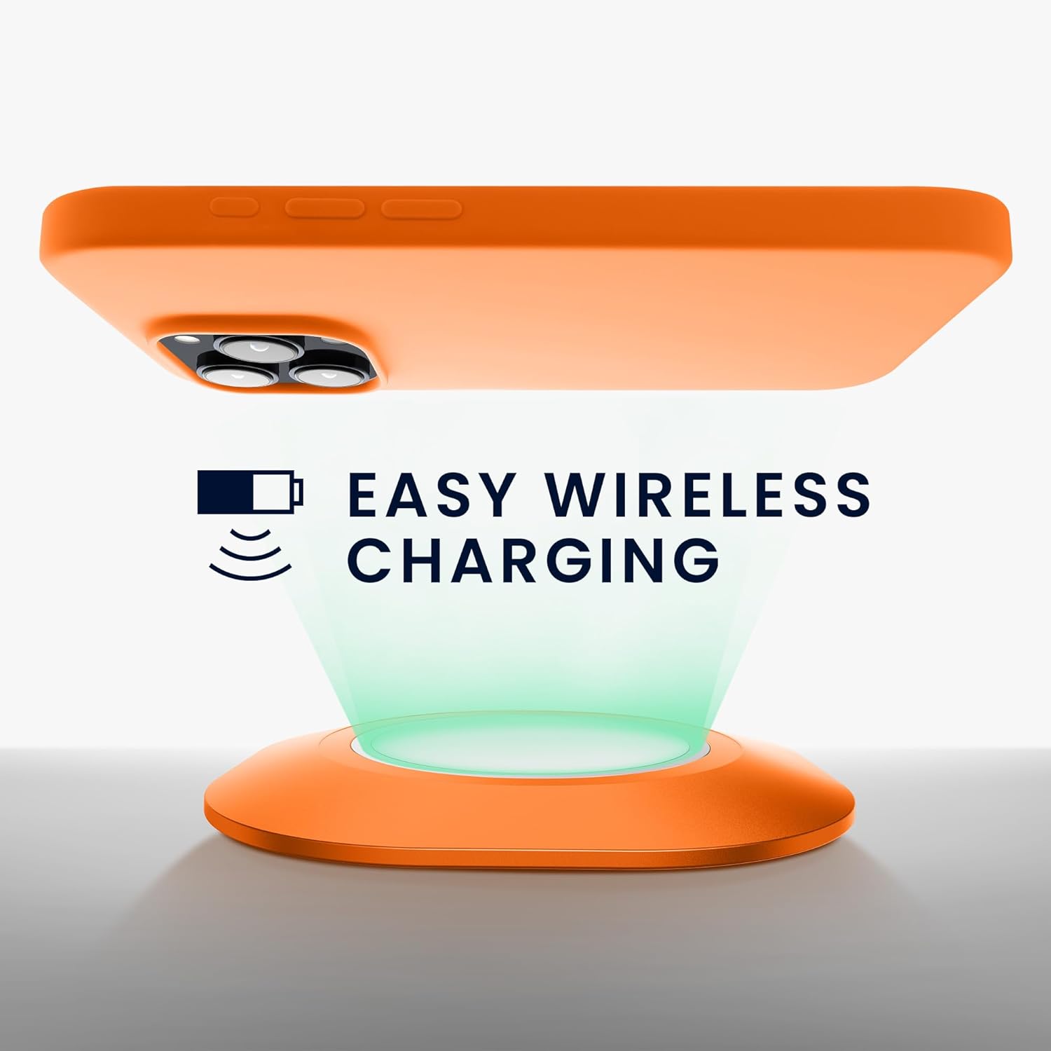 KW iPhone 15 Pro Θήκη Σιλικόνης Rubberized TPU - Fruity Orange