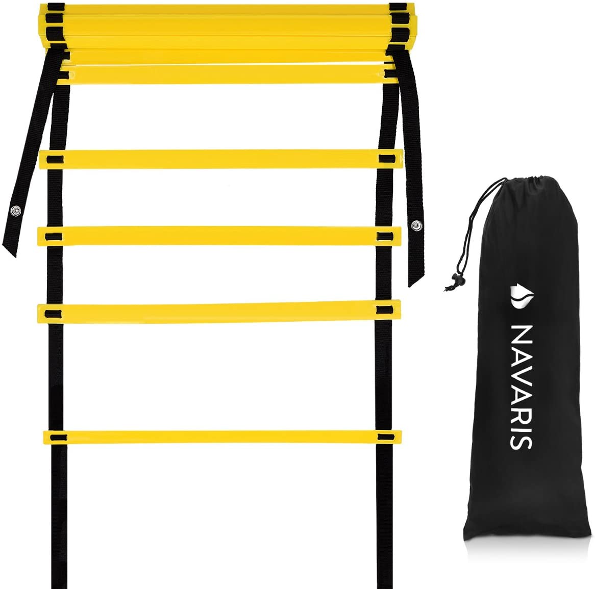 Navaris Σκάλα Επιτάχυνσης - Προπόνησης με Τσάντα Μεταφοράς - Black / Yellow - 43407