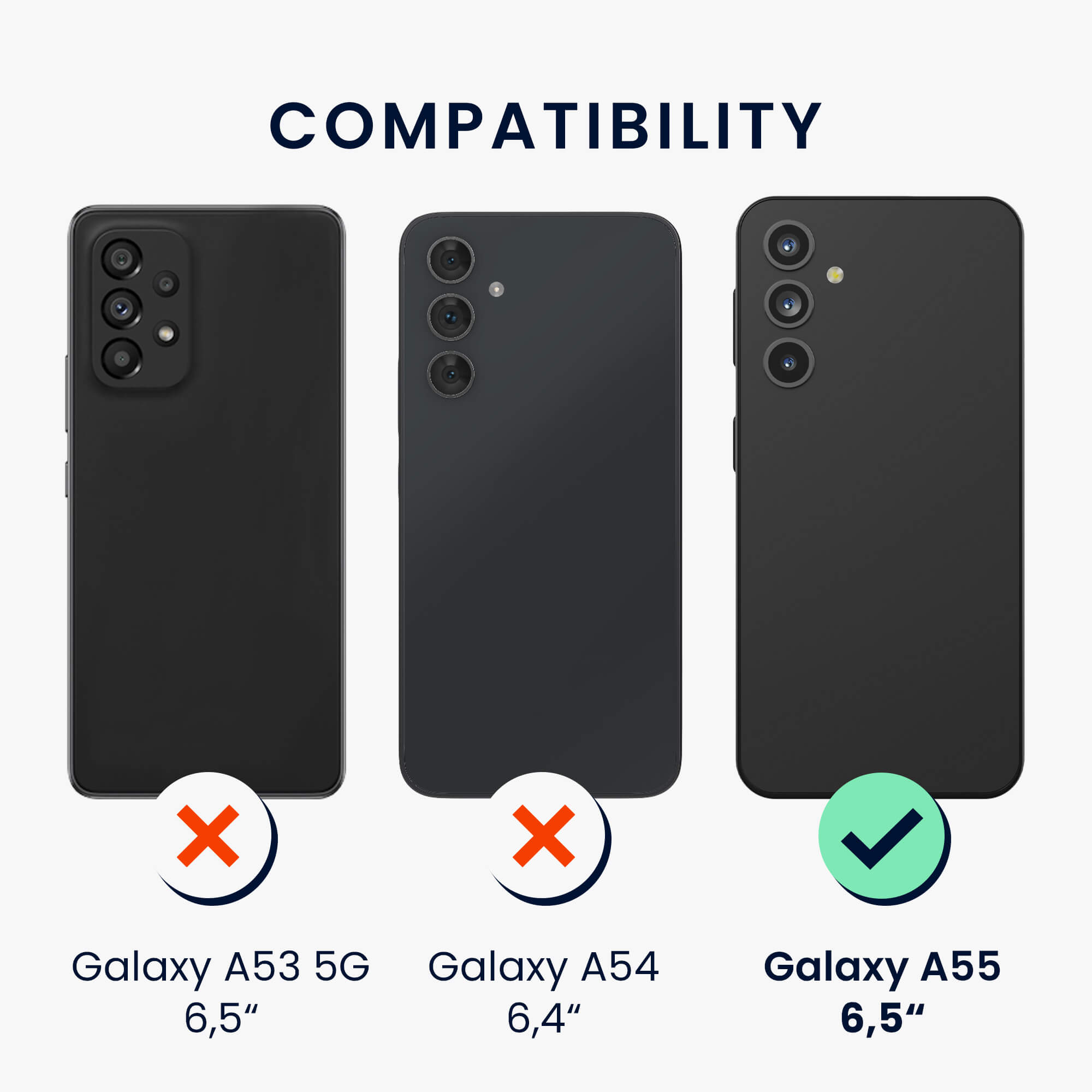 KW Samsung Galaxy A55 5G - Σετ με 3 Μεμβράνες Προστασίας Οθόνης - Διάφανες