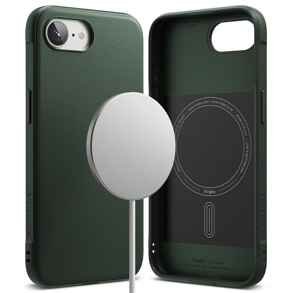 Ringke iPhone 16e Onyx MagSafe Θήκη Σιλικόνης με MagSafe - Dark Green