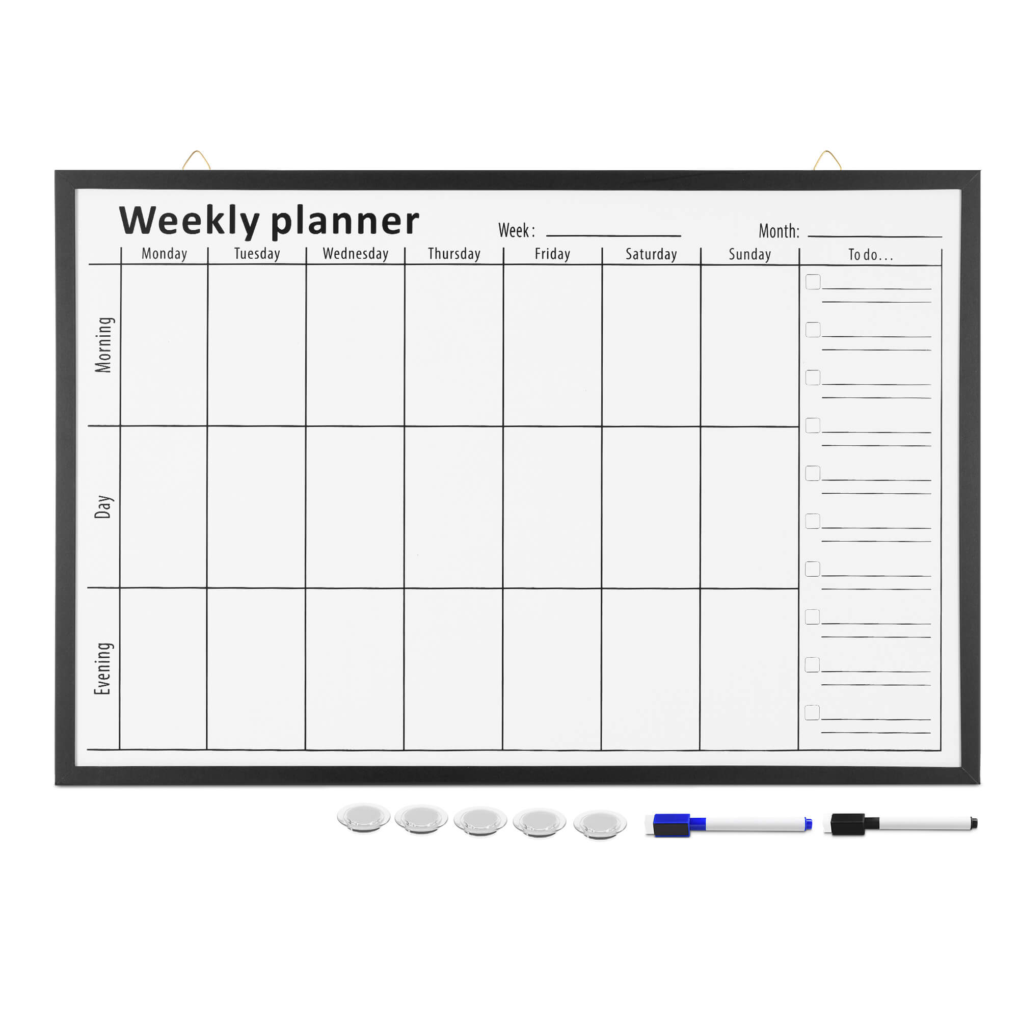 Navaris Μαγνητικός Πίνακας Εβδομαδιαίου Χρονοδιαγράμματος - 91 x 61 cm - White - 53630.01